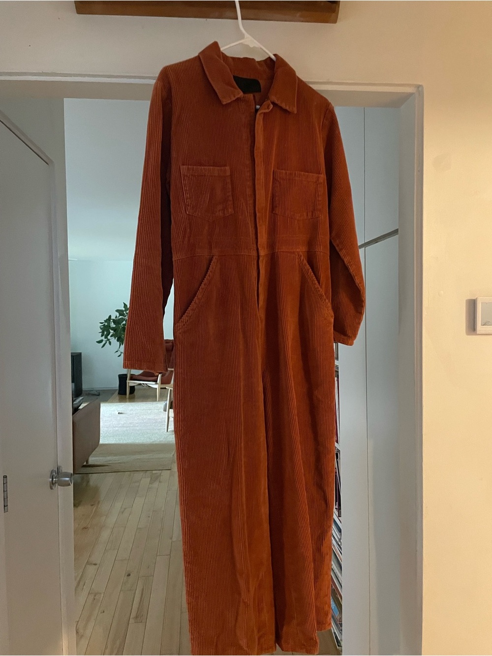 No. 6 Rust Corduroy Utility Jumpsuit